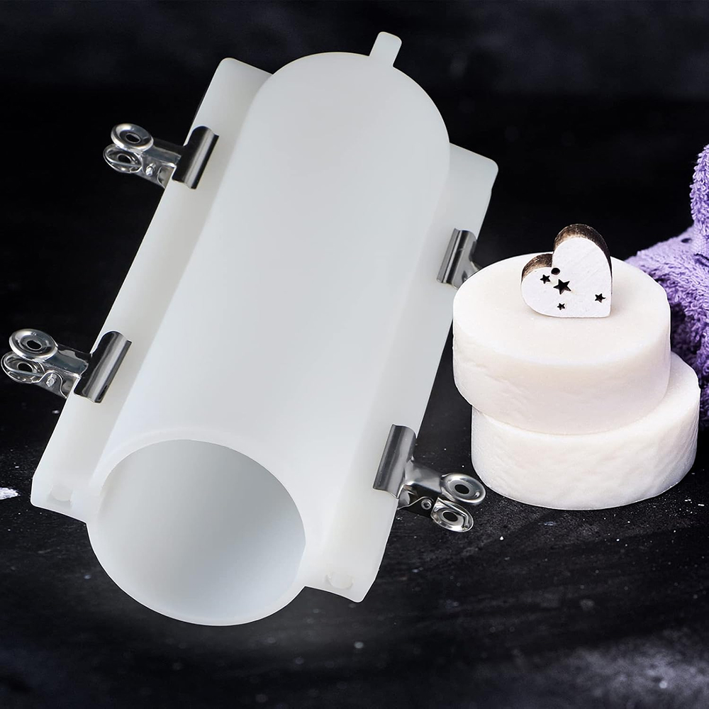 Candle Making Accessories - Grote cilindrische zeepvorm met clips, 1000ml