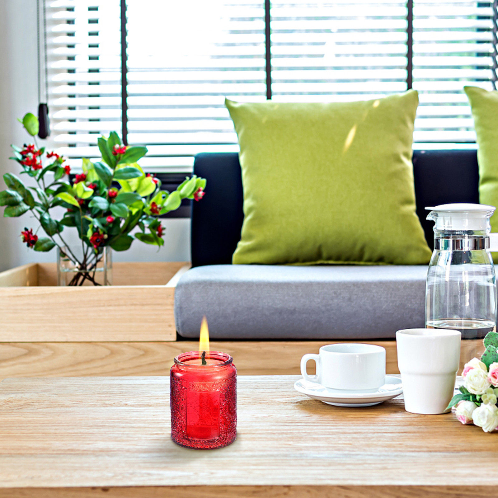 Candle Making Glass Jars - 6-delige hoogwaardige glazen potten, veilig, milieuvriendelijk,