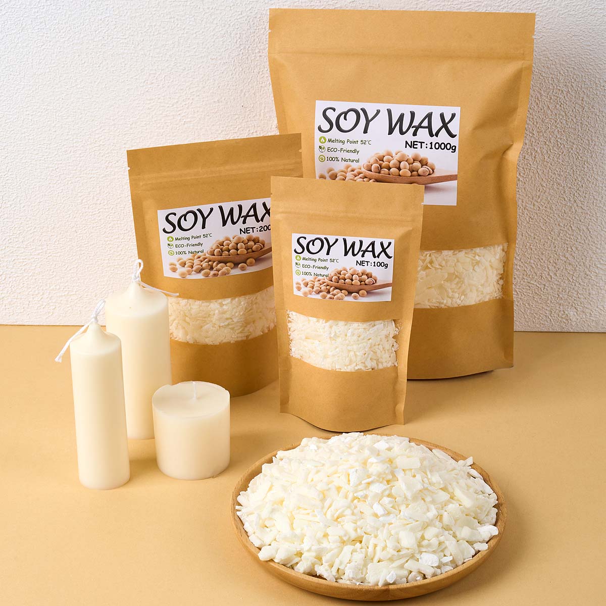 Candle Making Tips - 1 pond zuiver witte sojawas voor
