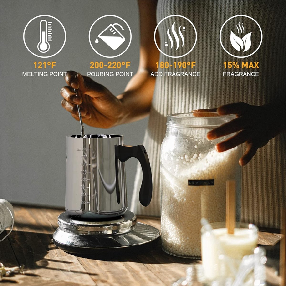 Candle Making Kit For Beginners - Kaarsenmaakset voor beginners, sojawas DIY kaarsen