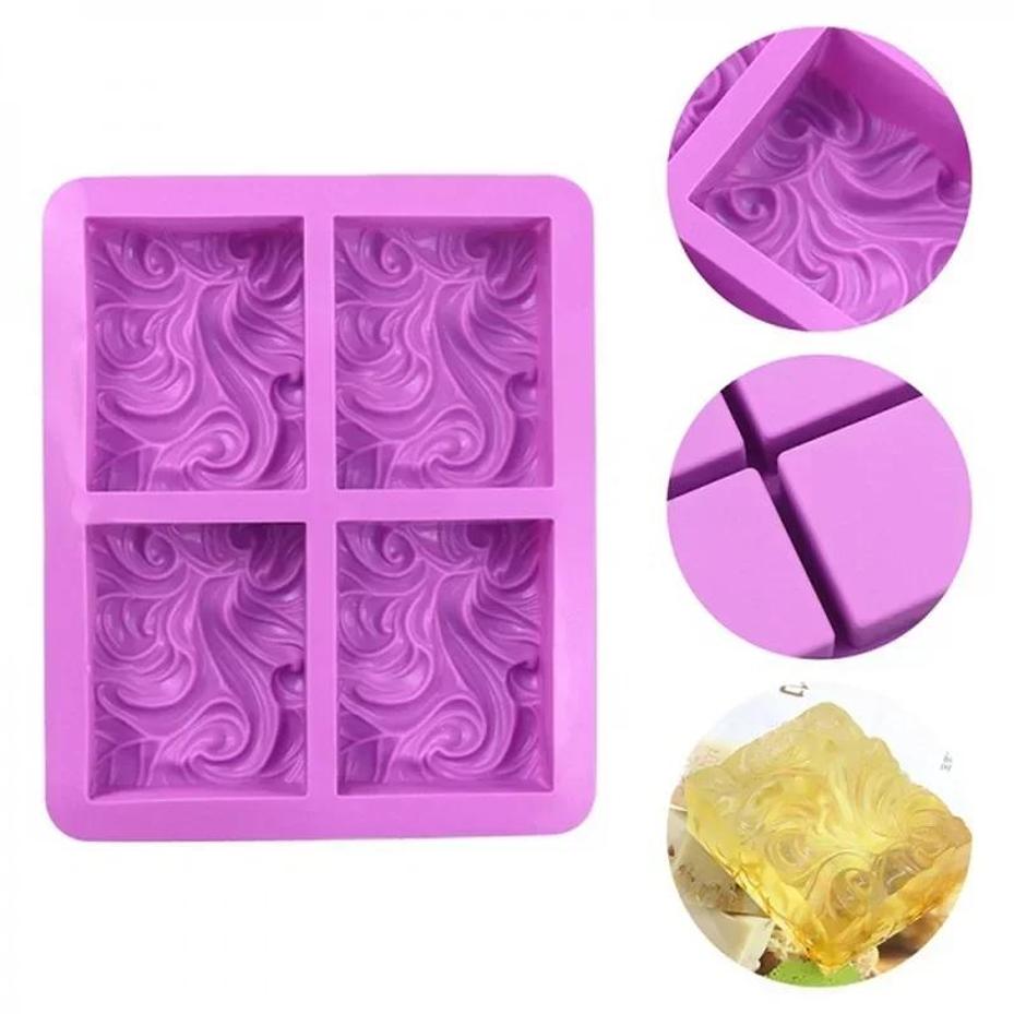 Candle Making Accessories - Creatieve 1-delige taartdecoratie bakvormen 4-delige bloeivormige
