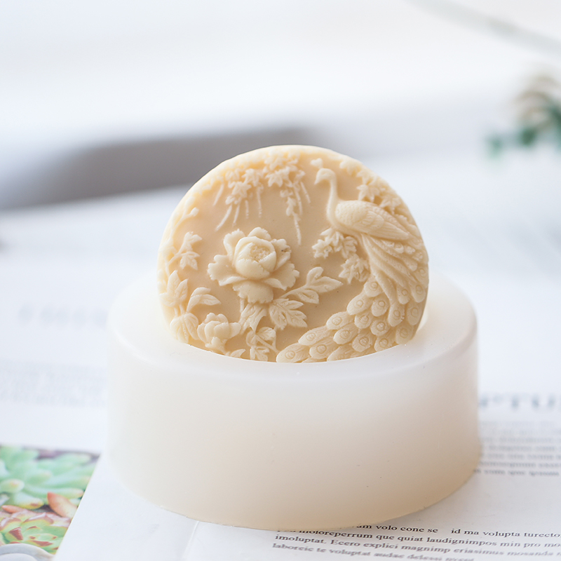 Candle Making Accessories - Pauw Bloem Patroon Siliconen Zeep Mal