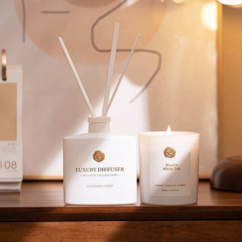 Candle Making Glass Jars - Reed Diffuser & Geurkaars Giftset, Geurdiffuser