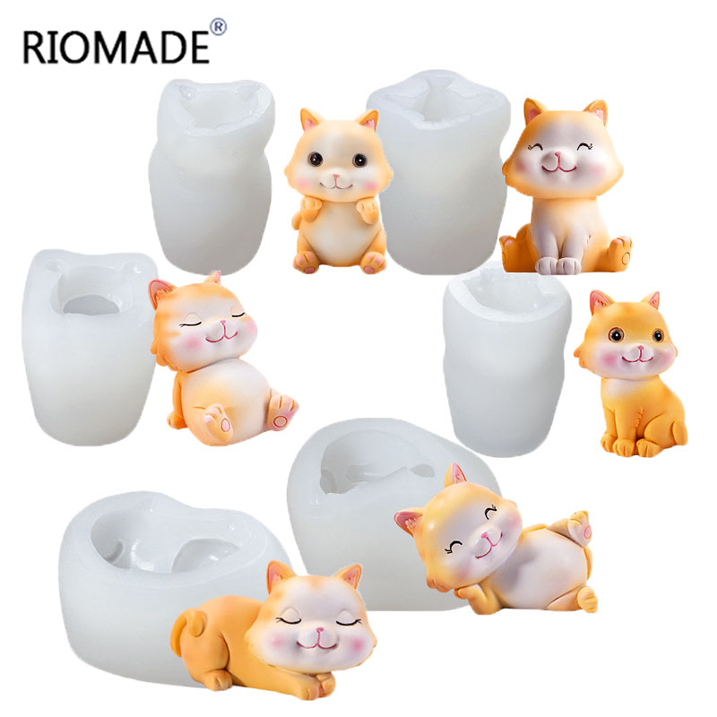 Candle Making Accessories - Kat Siliconen Mallen 6 Stijlen 3D