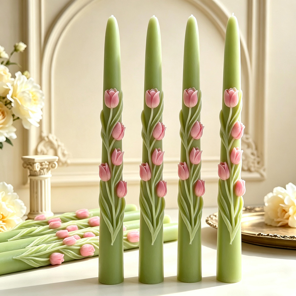 Lange stokvormige bloemkaars s - Candle Making Tips recensie en prijs