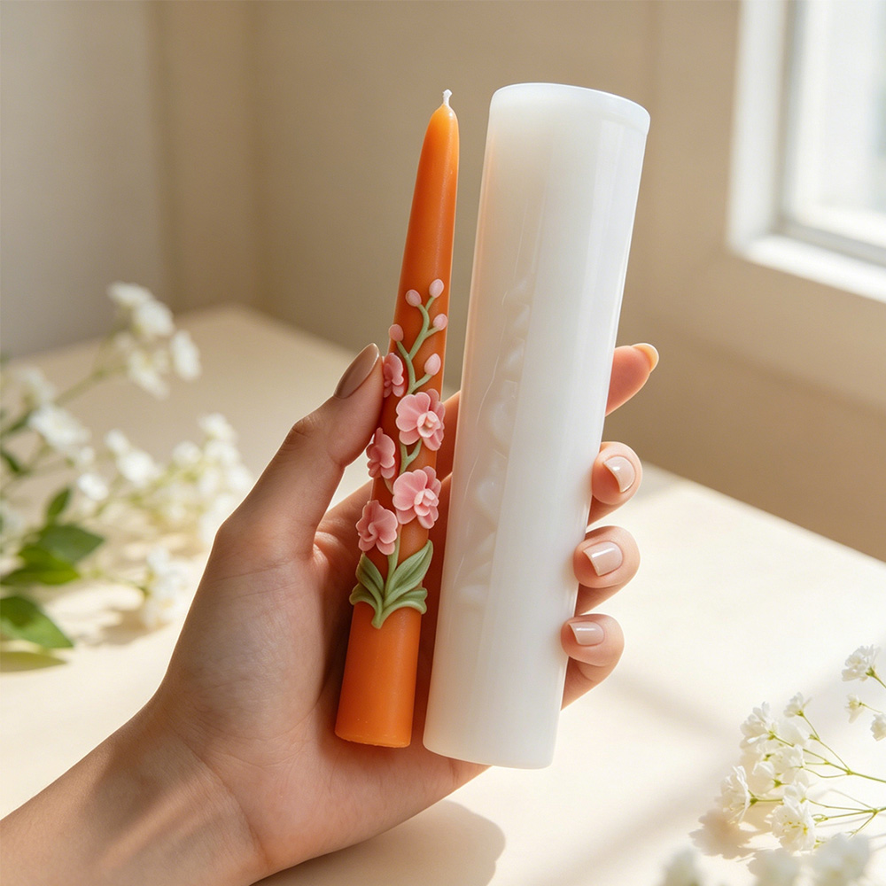Lange stokvormige bloemkaars s - Candle Making Tips recensie en prijs