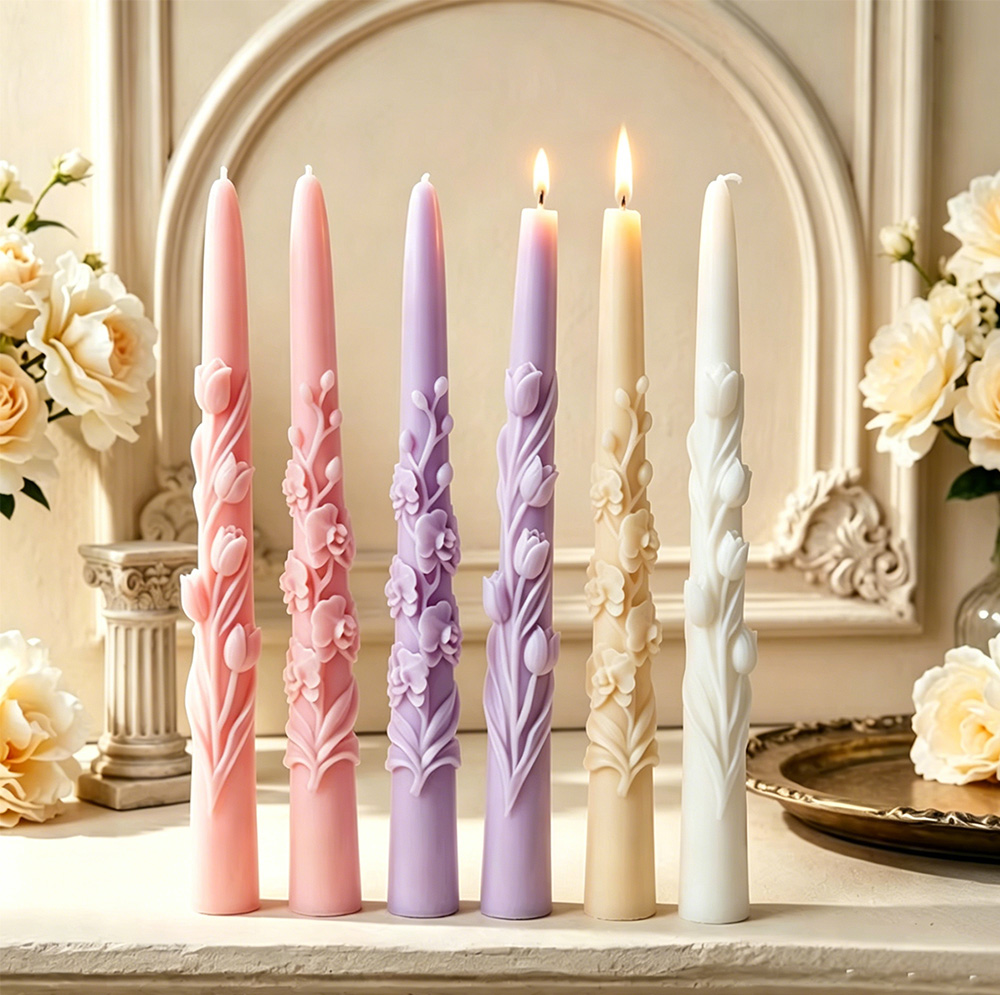 Lange stokvormige bloemkaars s - Candle Making Tips recensie en prijs