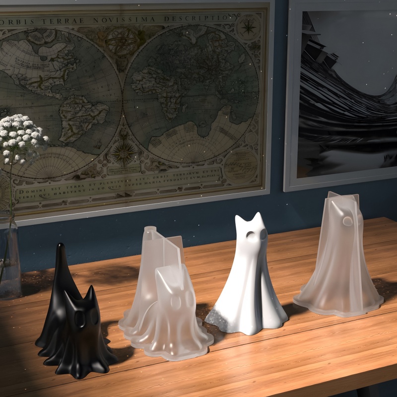 Ghost Cat Halloween Desktop Or - Candle Making Class recensie en prijs