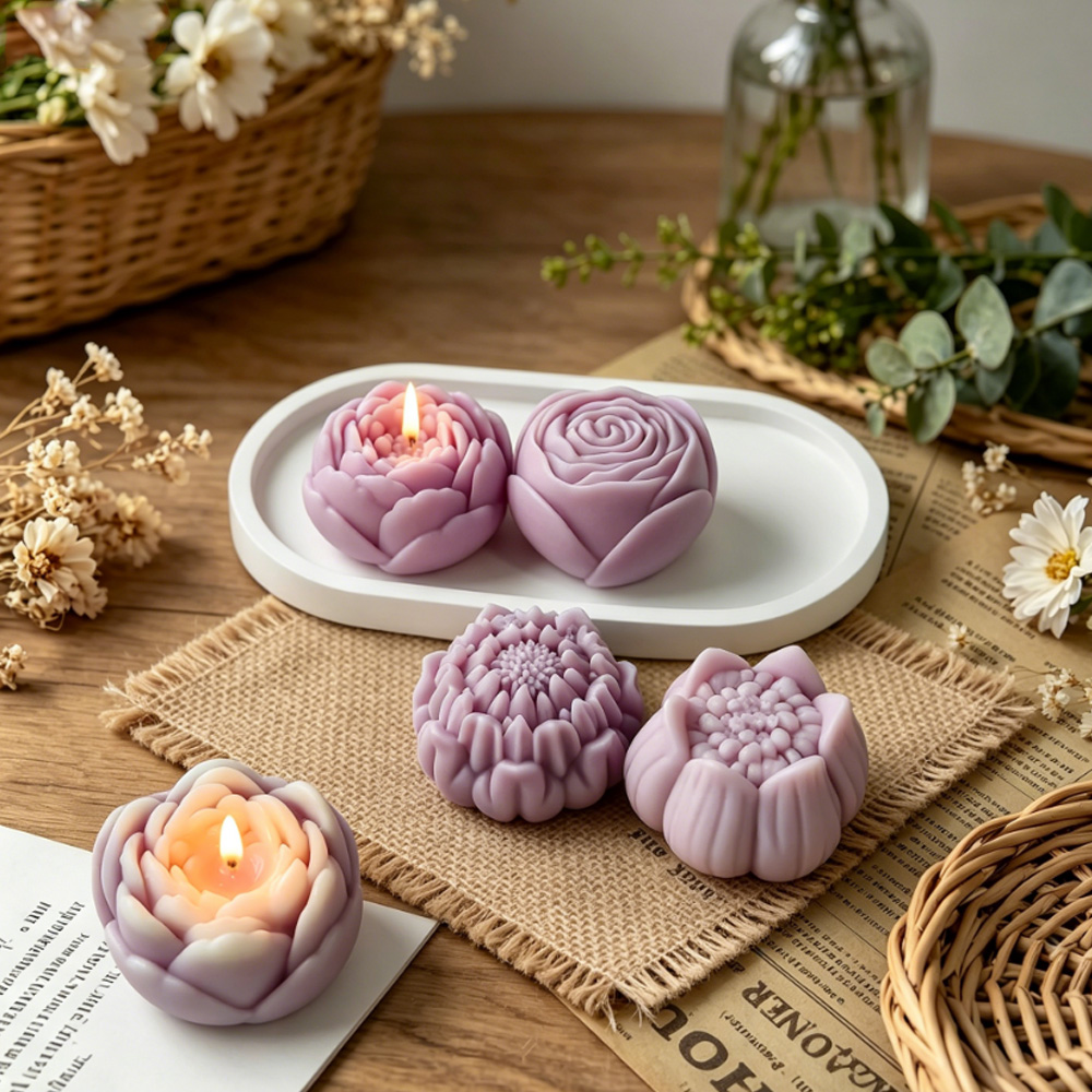 3D Bloem Siliconen Mal Pioenro - Candle Making Tips recensie en prijs