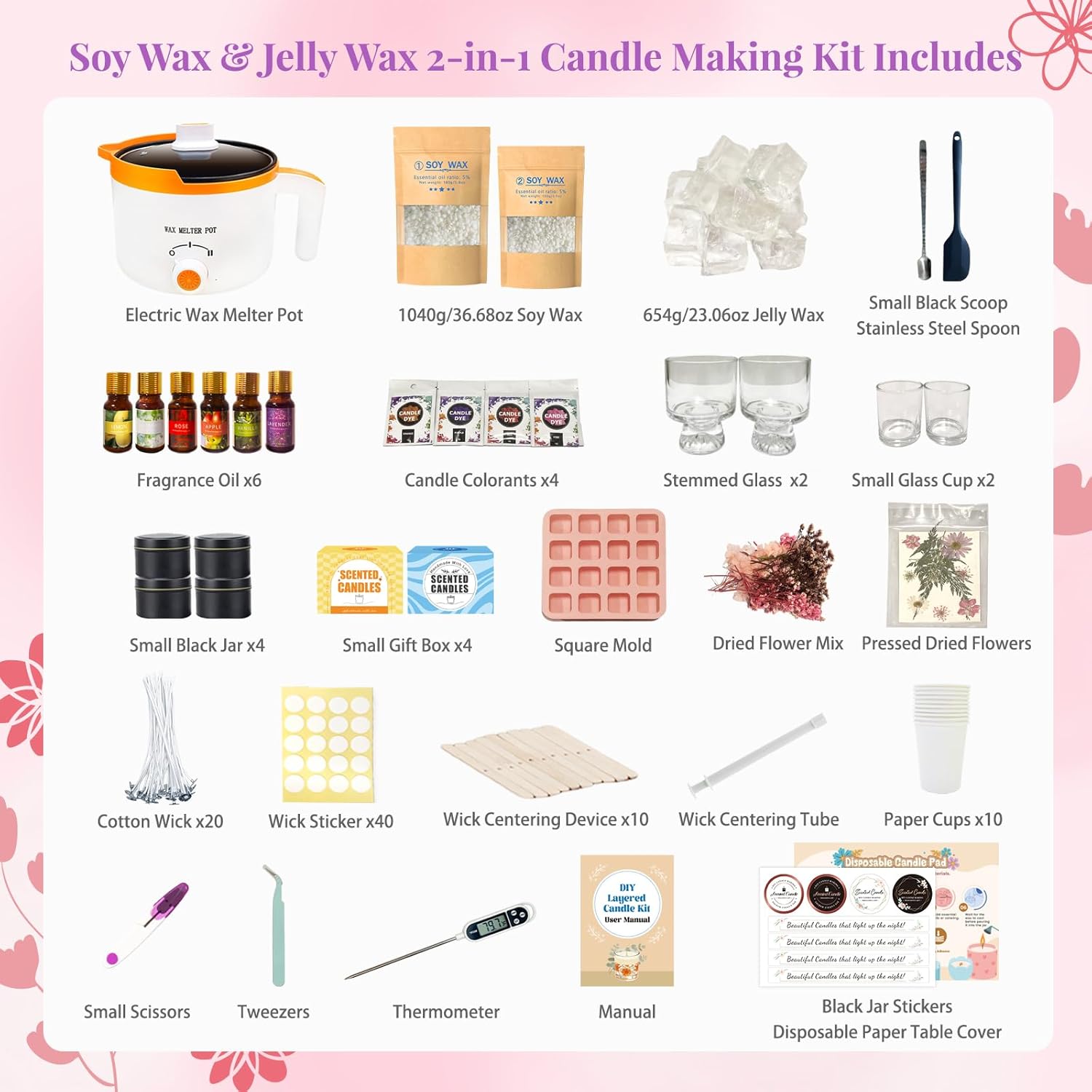 2-in-1 Soja & Jelly Wax DIY Ka - Candle Making Kit For Beginners recensie en prijs