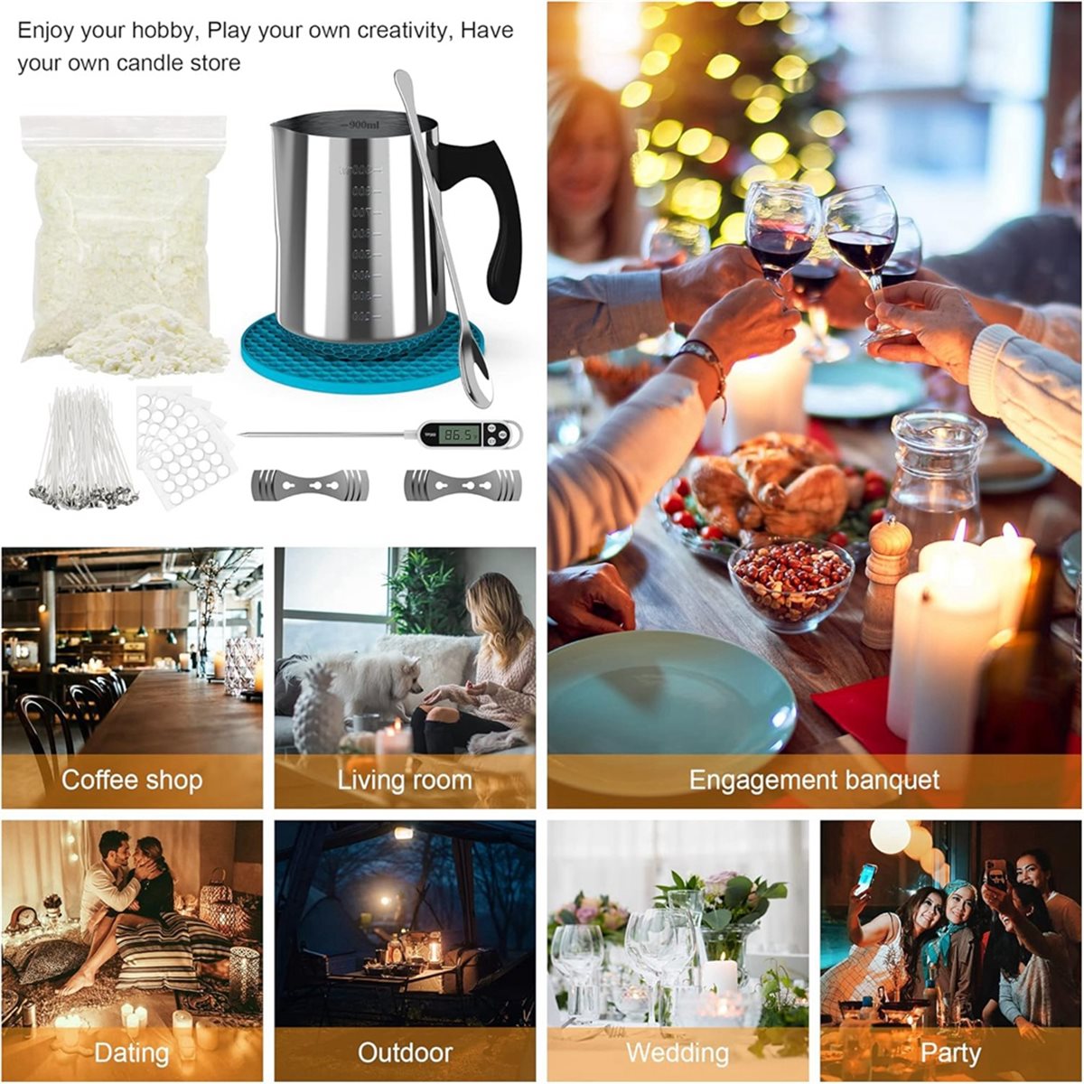 Kaarsenmaakset voor beginners, - Candle Making Kit For Beginners recensie en prijs